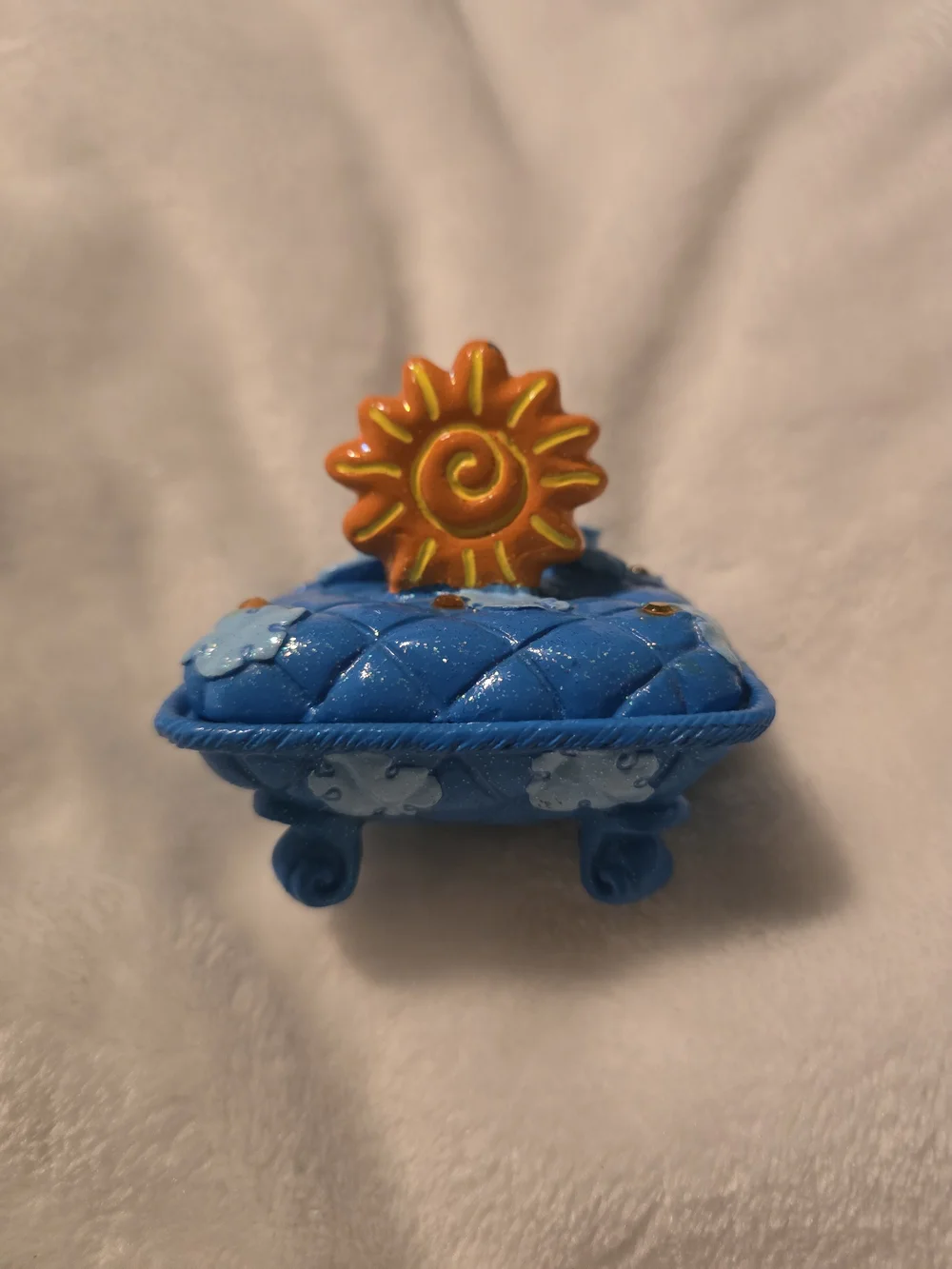 Claire's 2002 Sunny Day Blue Decorative Trinket Box